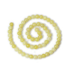 60PCS 6mm Natural Yellow Lemon Jade Gemstone Round Loose Beads for Jewelry Making DIY Findings 1 Strand 15" - color: Lemon jade, size: 6mm