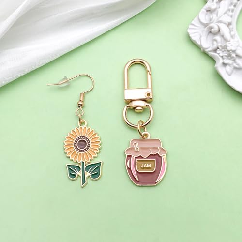 Sailanzi 27pcs Alloy Enamel Thanksgiving Series Turkey Pumpkin Mushroom Leaves Pendant Jewelry Making DIY Keychain Earrings Pendant Various Design Charms for Jewelry Making Bracelets Necklace (SN821) - color: SN821