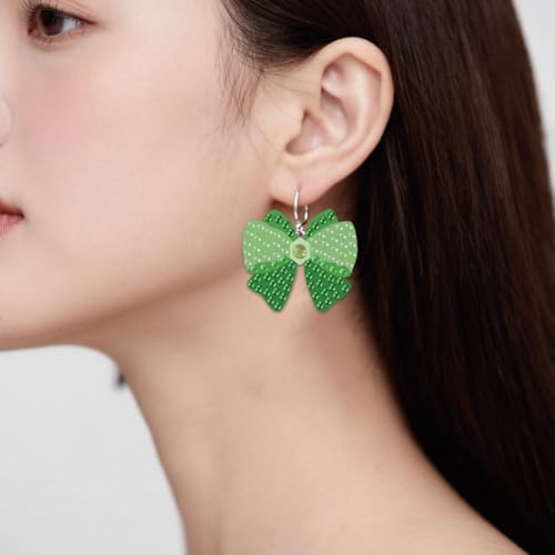 BEUNITONE Bow Diamond Art Earring Kit for Making Earrings - 12Pcs DIY Crystal Bow Shape Sequin Art Craft, Wearable Jewelry Making for Adults Women, Drop Dangle Earring Handmade Gifts for Birthdays - style: Bow