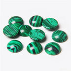 20pcs 4mm Natural Stone No Hole Malachite Semicircle Smooth Cabochons Beads Healing Chakra Crystal Stone Bead for Jewelry Making Rings Earrings Necklace Bracelet DIY Crafts - color: Malachite, size: 4mm