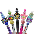 110Pcs Non-Repeat Silicone Focal Beads for Pens,Random Different Focal Bead Bulk Mixed Cute Loose Beads for Beadable Pen Keychain Jewelry Making DIY Gift Class Prize