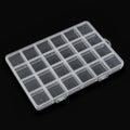 SUTOKAKA 1Pc 24 Grids Plastic Bead Organizer Largre Clear Jewelry Storage Box with Fixed Dividers Small Parts Compartment Organizer Container Case for Rhinestones Seeds Screws Earrings Organizing - size: 24