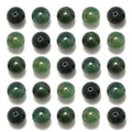 NCB 100pcs Original Natural Stone Beads Gemstone Round Loose Beads 6mm 8mm 10mm (Green Moss Agate, 6mm 100Beads) - color: Green Moss Agate, size: 6mm 100beads