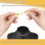 12 Pack Magnetic Necklace Clasps and Closures. Necklace Jewelry Extender with Strong Magnet. Magnetic Necklace Clasp for Jewelry Necklace Bracelet Making. Gold and Silver Plating (Regular) - color: Regular