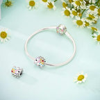LAZA 925 Sterling Silver Charm for Bracelet Necklace Dangle Love Mom Butterfly Party Charm Beads Pendants DIY Jewelry for Women - color: Colorful Elephants