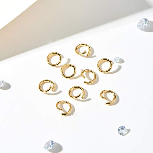 DanLingJewelry 200Pcs 304 Stainless Steel 19 Gauge Open Jump Rings 7mm for Jewelry Making Connectors Jewelry Finding Golden Color - color: 200 pcs - ф7mm δ 1mm - Golden