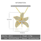 Sterling Silver Gold Plated CZ Leaf Bail Pin Pendant Fitting for Pearl Jewelry, Design Pendant Mount for Women DIY Jewelry Making