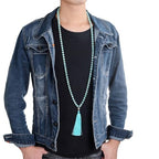 Adabele Premium 108 Mala Beads Malas Necklace - Natural Healing Gemstone Tibetan Buddhist Japa Prayer Meditation Reiki Chakra Stone Quartz Rock Women Men Jewelry - style: Grade A Amazonite