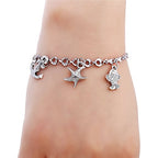 CCINEE Wholesale 100 Pieces Assorted Antique Charms Ocean Themed Sliver Pendants for Jewelry Making and Craft Making