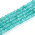 1 Strand Natural White Jade Rondelle Beads Strands Dyed Gemstone Beads Spacers for Jewelry Making Bracelets Necklace DIY Crafts 4.5x2.5~3mm 14.5" About 142~148pcs/strand Dark Turquoise - color: Dark Turquoise