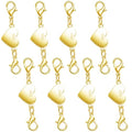 925 Silver Magnetic Necklace Clasps and Closures, Double Lobster Magnetic Necklace Clasps for Bracelet and Necklace Extender (8golden) - color: 8golden