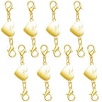 925 Silver Magnetic Necklace Clasps and Closures, Double Lobster Magnetic Necklace Clasps for Bracelet and Necklace Extender (8golden) - color: 8golden
