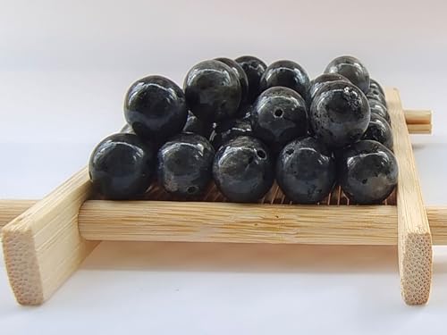 Stone Beads 6mm 140pcs Black Larvikite Beads Round Loose Gemstones Beads for Bracelet Necklace Jewelry Making (6mm, 60605 Black Larvikite) - color: Black Larvikite Beads, size: 6mm