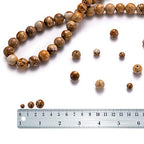 BEADIA Natural Brown Picture Jasper Stone Round Loose Semi Gemstone Beads for Jewelry Making 10MM 38PCS - color: Brown Picture Jasper, size: 10mm