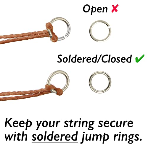 The Beadsmith Soldered Jump Rings – 6mm, Silver Plated, 19-Gauge (1.062mm) Wire Thickness, 144 Pieces – Findings for Making Keychains, Charms, Chain Mail and Body Jewelry - color: Silver, size: 6mm - 19 Gauge
