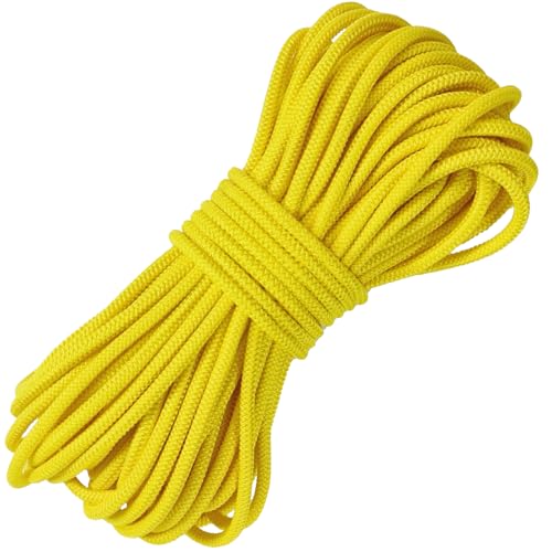 1/8 inch Non-Slip Elastic Band -3mm 15 Yards Soft Elastic Cord Stretch String Braided Thread for Sports Gear, DIY Crafts, Hair Bands, Shoelaces,Apparel Making & Camping Tie Down (Yellow) - color: Yellow