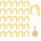 100 PCS Gold Plated Stainless Steel Snap On Bails, 8.5mm Pinch Clip Pendant Connector Charm Clasp for Jewelry Making, Necklace Earring Bracelet Choker Findings(Golden) - color: 100pcs-Golden