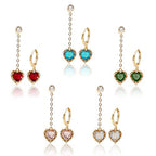 Crystal Zirconia Gold Plated Brass Charms for Jewelry Making Bracelet Necklace Earring Pendant Craft Supplies DIY Accessories - color: HeartA-Mix-5Pcs