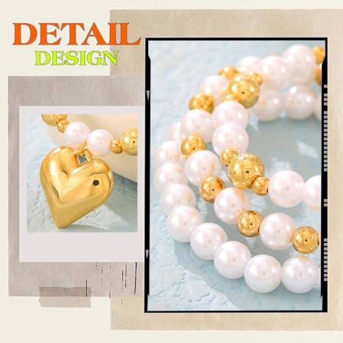 JEWEKY Easter Heishi Bracelets Gold Beaded Polymer Clay Bunny Pendant Bracelet Jewelry Accessories - color: R1