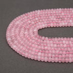 2 Strands (150PCs) Natural Pink Quartz Rondelle Beads, 5 * 8mm Gemstone Loose Spacer Abacus Disk Beads for DIY Bracelet Necklace Earrings Jewelry Making, Craft Supplies Beading Kit - color: Pink Quartz, size: 5*8MM