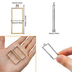 60pcs Open Bezels for Resin,Open Frame Pendant Hollow Frame Pendants Geometric Hollow Bezel Pendant Open Bezel Pendants Backs for Pressed Flower,Earrings,Bracelet,DIY Crafts(K Gold,White K) - color: K Gold,White K;Rectangle