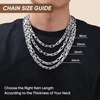 VNOX Paperclip Necklace for Men Women, 4.5/6.5/7mm Solid Diamond-Cut Chunky Stainless Steel Anchor Link Chain Mens Necklaces Jewelry Gifts, 18/20/22/24 Inchs - style: 7.5MM-Silver