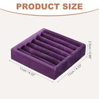 uxcell Stackable Jewelry Storage Tray, Jewelry Tray Drawer Organizer, Small Display Box for Earrings, Necklaces, Rings and Bracelets, Dark Purple - color: Dark Purple