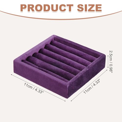 uxcell Stackable Jewelry Storage Tray, Jewelry Tray Drawer Organizer, Small Display Box for Earrings, Necklaces, Rings and Bracelets, Dark Purple - color: Dark Purple