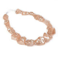 Champagne Coated Clear Quartz Crystal Nugget Raw Graduated Beads Strand 2mm Hole Drilled - color: Champagne Coated Clear Quartz