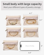 VLANDO Velvet Jewelry Pouch with Zipper - Clear Travel Jewelry Bag Organizer for Business Trips & Gifts - color: A.20 PCS