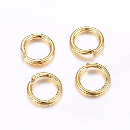 HDSupplies 50 Pieces - 304 Gold Tone Stainless Steel Jump Rings - 10mm - 15 Gauge (1.4mm Thickness) - color: Gold Tone Stainless Steel, size: 10mm / 1.4mm Thick / 15 Gauge