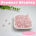 8mm Crackle Glass Beads for Jewelry Making, 700Pcs Round Crystal Beads for Bracelets, DIY Crafts (Lt Pink Crackle) - color: Lt Pink Crackle