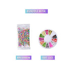 Slime Foam Beads Floam Balls – 18 Pack Pastel Microfoam Beads Kit 0.1-0.14 inch (90,000 Pcs) Micro Colors Rainbow Fruit Beads Craft Add ins Homemade DIY Kids Ingredients Flote Microbeads Supplies