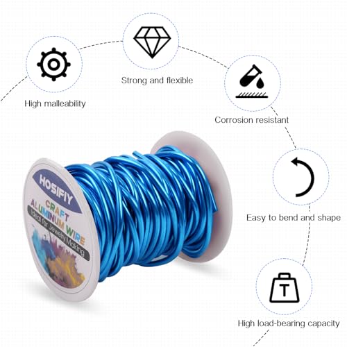 8 Gauge Aluminum Craft Wire, 3mm Jewelry Wire for Jewelry Making Supplies and DIY Metal Craft Art (Lake Water Blue, 32 Feet) - color: Lake Water Blue, size: 8Gauge 32FT