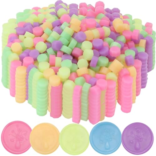 250Pcs Luminous Color Mix Sealing Wax Beads for WaxSeal Stamp, WaxSeal Beads Set with 5 Colors Perfect for Gift Sealing, Letter Wax Sealing (250, Luminous Color) - color: Luminous Color