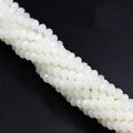 440Pcs 4mm Faceted White Glass Beads for Jewelry Making, Bracelets, Earrings, Wind Chimes, Suncatchers - color: White, size: 4mm