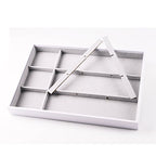 Oirlv Hand Made Velvet Stackable Jewelry Trays Rings Earrings Bracelet organizer Storage Tray (12 Grids) - size: 12 Grids Multi