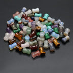 40 Pcs Healing Loose Beads Bamboo Jiont Shape Natural Necklace Stone Pendants Crystal Charms for Jewelry Making DIY Craft - color: bamboo joint