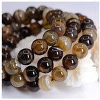 180pcs Adabele AAA Natural Banded Brown Agate Healing Gemstone 4mm (0.16 inch) Small Round Loose Beads Gem Stone Spacer for Craft Jewelry Making GC15-4 - color: Banded Brown Agate, size: 4mm (180pcs/2 strands)