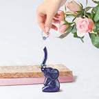 PUDDING CABIN Purple Elephant Ring Holder Cute Ring Organizer Stand Display, Unique Elephant Gift for Women Mom Mother's Day Birthday Engagement Bridesmaid Christmas Gift - style: Purple Elephant