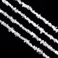 GM GemMartUSA Crystal Natural Raw Chip Beads Strands | Semi-Precious | AAA+ Quality 1 Strand 34” | DIY Bracelet Jewelry Making, Healing Crystal Craft| 4-6mm - White-Color Gemstones (CHCY-70001) - color: Crystal (CHCY-70001)