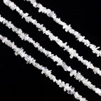 GM GemMartUSA Crystal Natural Raw Chip Beads Strands | Semi-Precious | AAA+ Quality 1 Strand 34” | DIY Bracelet Jewelry Making, Healing Crystal Craft| 4-6mm - White-Color Gemstones (CHCY-70001) - color: Crystal (CHCY-70001)