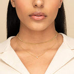 MEVECCO Dainty Gold Chain Choker Necklace 14K Gold Plated Handmade Boho Cute Tiny Beaded Link Choker Necklace Delicate Simple Minimalist Choker Necklace for Women - style: Three Layered Bead Chain GD