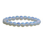 Justinstones Gem Semi Precious Gemstone 8mm Round Beads Stretch Bracelet 7 Inch Unisex - color: Synthetic Opalite