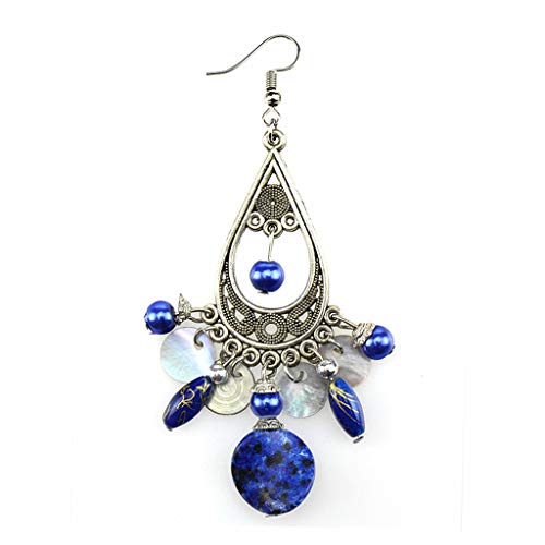 Filigree Chandelier Earring Loops Connectors Eardrop Necklace Linker Dangling Charm Pendant Connector for DIY Jewelry Making Accessaries(30pairs,Antique Silver Tone)