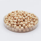 INSPIRELLE 1800pcs 8mm Natural Wood Beads Unfinished Round Wooden Loose Beads Wood Spacer Beads with 10M Jute Twine for Craft Making Home Decoration - size: 8mm