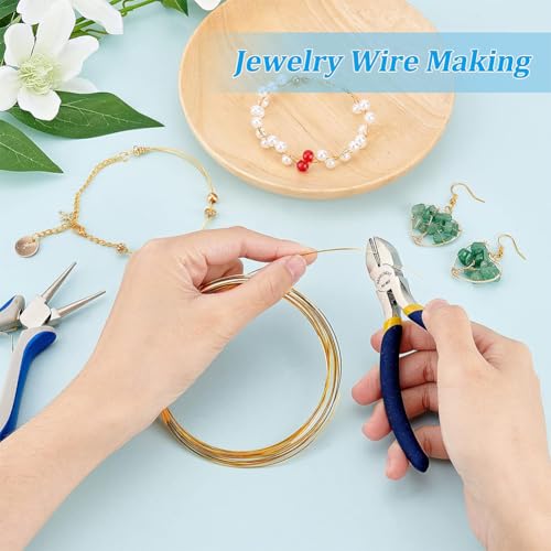 BENECREAT 23 Gauge 16 Feet Square Copper Wire, Bendable Metal Craft Wire for Necklace Bracelet Making and Other Handmade Project - color: Gold, size: 23 Gauge