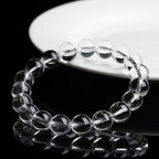 Handmade 8mm Beaded Bracelets For Men Protection Bracelet For Women Chakra Feng Shui Stretchy Handmade Lucky Money Stretchy Crystal Bracelets Best Gifts - color: Clear quartz