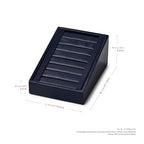 Oirlv Premium PU Leather Ring Tray Display Stand Jewelry Organizer Ring Holder for Trade Show(Blue) - color: Leather Blue