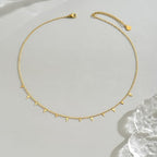 Gold Chain Necklace for Women 18K Gold Plated Dainty Star Cross Heart Cuabn Choker Chains Stainless Steel Trendy Jewelry Christmas Gifts - color: Small Cross-Gold